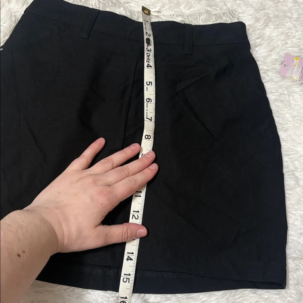 NWT Wild Fable Black With White Lace Trim Mini Skirt Size XXS